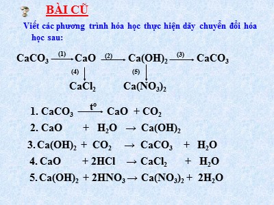Bài giảng Hóa học Lớp 9 - Bài 9: Tính chất hóa học của muối