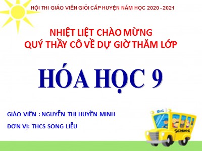Bài giảng Hóa học Lớp 9 - Tiết 15, Bài 11: Phân bón hoa học - Năm học 2020-2021 - Nguyễn Thị Huyền Minh