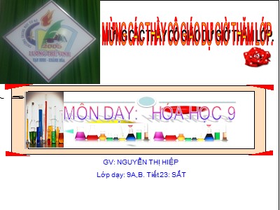 Bài giảng Hóa học Lớp 9 - Tiết 23: Sắt - Nguyễn Thị Hiệp