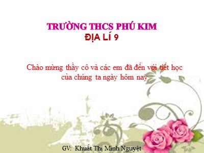 Bài giảng Địa lí Lớp 9 - Tiết 38, Bài 32: Vùng Đông Nam Bộ (tiếp theo) - Khuất Thị Minh Nguyệt