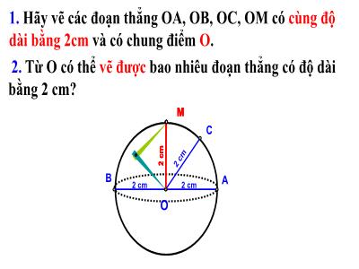Bài giảng môn Hình học Lớp 9 - Bài 1: Sự xác định đường tròn. Tính chất đối xứng của đường tròn