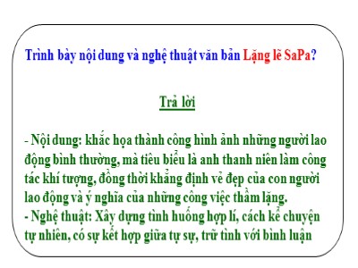 Bài giảng Ngữ văn Lớp 9 - Bài 15: Chiếc lược ngà (Nguyễn Quang Sáng)