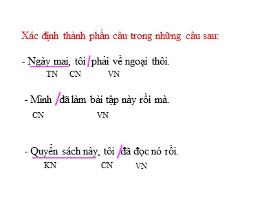 Bài giảng Ngữ văn Lớp 9 - Tiếng Việt: Khởi ngữ