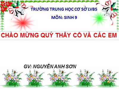 Bài giảng Sinh học Lớp 9 - Tiết 30, Bài 28: Phương pháp nghiên cứu di truyền người - Nguyễn Anh Sơn