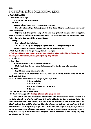 Bài giảng Ngữ văn 9 - Bài 10: Bài thơ về tiểu đội xe không kính (Phạm Tiến Duật)