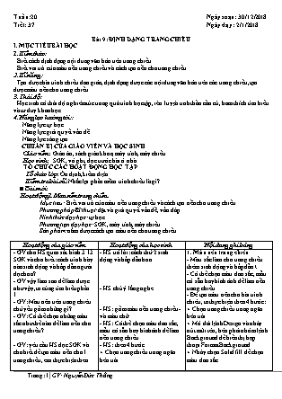 Giáo án Tin học Lớp 9 - Chương trình học kỳ II - Năm học 2018-2019 - Nguyễn Đức Thắng