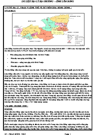 Tài liệu Địa lý địa phương: Tỉnh Lâm Đồng