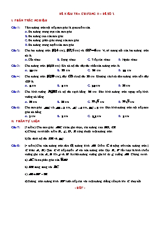 Đề kiểm tra Chương II môn Hình học 9 - Đề số 2 (Có đáp án)