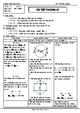 Giáo án Đại số Lớp 9 - Tiết 56: Ôn tập Chương III - Năm học 2019-2020 - Trần Hải Nguyên