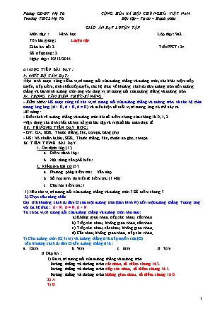 Giáo án Hình học Lớp 9 - Tiết 24: Luyện tập - Nguyễn Văn Tân