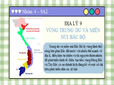 Bài giảng Địa lí Lớp 9 - Bài 17: Vùng Trung du và miền núi Bắc Bộ
