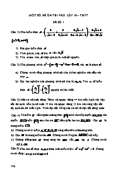 Bộ 10 đề ôn thi vào lớp 10 THPT môn Toán (Có đáp án)
