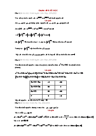 Chuyên đề bồi dưỡng học sinh giỏi môn Toán Lớp 9 - Chuyên đề 8: Số học (Có đáp án)