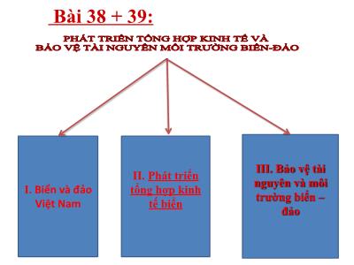 Bài giảng Địa lí 9 (Kết nối tri thức) - Bài 38+39: Phát triển tổng hợp kinh tế và bảo vệ tài nguyên môi trường biển-đảo