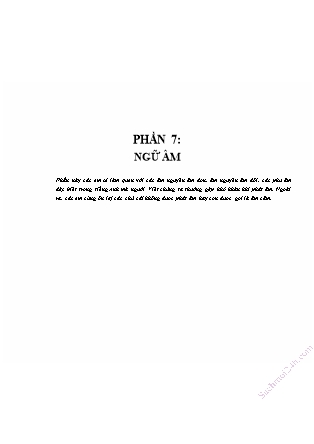 Tài liệu ôn tập Tiếng Anh - Phần 7: Ngữ âm - Trần Thu Hường